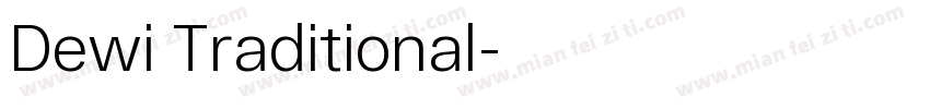 Dewi Traditional字体转换